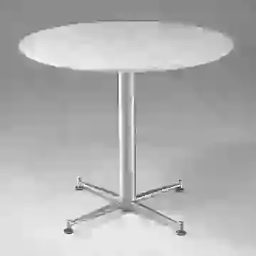 Cortina Marble or Quartz Round Dining Table with Metal Column Base in a Choice of Sizes